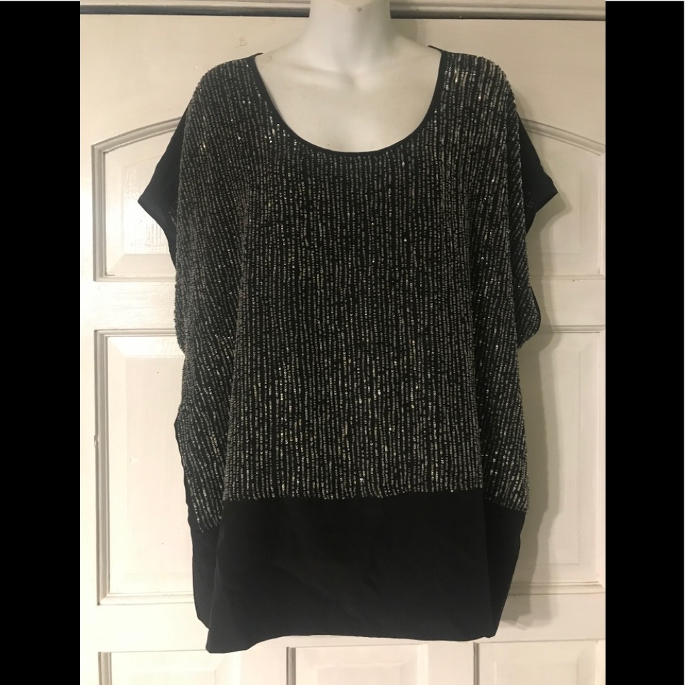 Eileen Fisher Silk Beaded Top